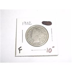 1902 LIBERTY "V" NICKEL RED BOOK VALUE $10.00+ *NICE EARLY FINE GRADE NICKEL*!! LIBERTY NICKEL CAME