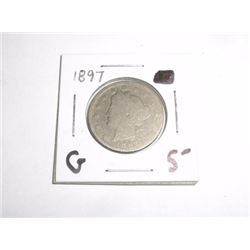 1897 LIBERTY "V" NICKEL RED BOOK VALUE $5.00+ *NICE EARLY GOOD GRADE NICKEL*!! LIBERTY NICKEL CAME O