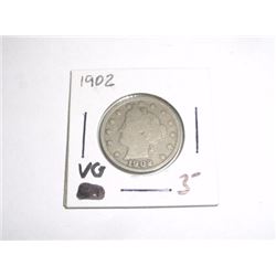 1902 LIBERTY "V" NICKEL RED BOOK VALUE $3.00+ *NICE EARLY VERY GOOD GRADE NICKEL*!! LIBERTY NICKEL C
