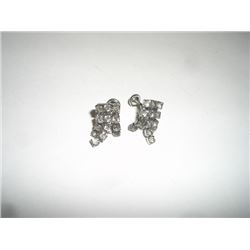 Vintage Triangle Rhinestone Earrings