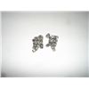 Image 1 : Vintage Triangle Rhinestone Earrings