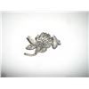 Image 1 : Metal Flower & Bee Pin Stamped "MB"