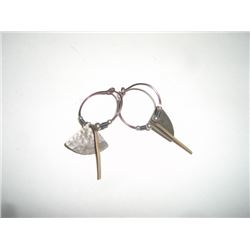 Sterling Silver Little Purple Hoop Earrings