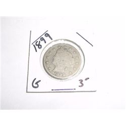 1899 LIBERTY "V" NICKEL RED BOOK VALUE $3.00+ *NICE EARLY GOOD GRADE NICKEL*!! LIBERTY NICKEL CAME O