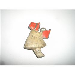 Extremely Old & Vintage Little Girl Watering Pin