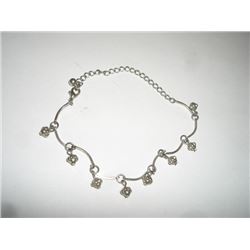 Silver Flower Charms Bracelet