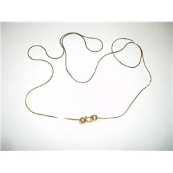 Gold Colored Thin Chain Necklace