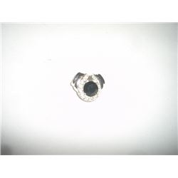 Black & Silver Rhinestone Pendant