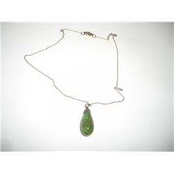 Green Eggplant Pendant Necklace