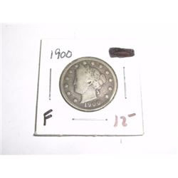 1900 LIBERTY "V" NICKEL RED BOOK VALUE $12.00+ *NICE EARLY FINE GRADE NICKEL*!! LIBERTY NICKEL CAME