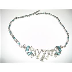 Blue Rhinestone Necklace