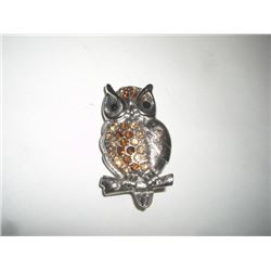 Owl Rhinestone Pin