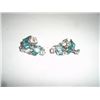 Image 1 : Blue & Silver Rhinestone Earrings