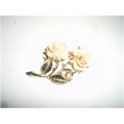 Two Roses Vintage Pin
