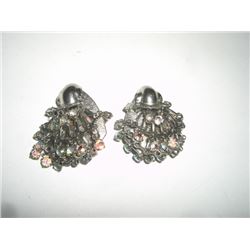 Vintage Dangly Rhinestone Earrings