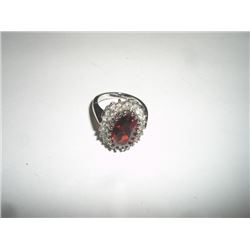 Red Rhinestone Ring