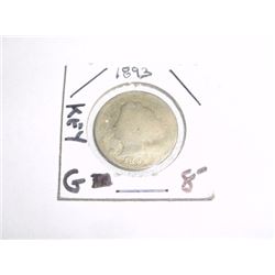 1893 *RARE KEY DATE* LIBERTY "V" NICKEL RED BOOK VALUE $8.00+ *NICE EARLY GOOD GRADE NICKEL*!!