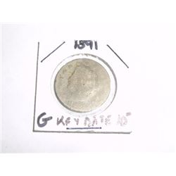 1891 *RARE KEY DATE* LIBERTY "V" NICKEL RED BOOK VALUE $10.00+ *NICE EARLY GOOD GRADE NICKEL*!!