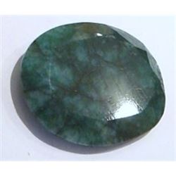 60.50 CARAT *RARE EXTREMELY HUGE* EMERALD *BEAUTIFUL OVAL CUT & FACETED* GEM!! GEMSTONE CAME OUT OF