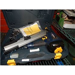 MASTERCRAFT AIR POWERED FRAMING NAILER - LIKE NEW - WITH CASE, 2 BOXES OF NAILS AND EMPTY TOOL CASE
