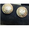 Image 2 : EARINGS - SIGNED STERLING SILVER EARINGS - NATIVE DESIGN - ½" DIAMETER - STAMPED 925