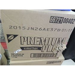 CASE OF PREMIUM PLUS CRACKERS - 300 PKS OF 2 CRACKER - DATED