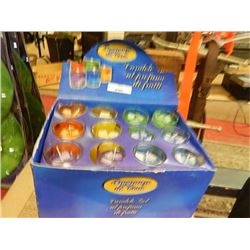 CASE OF GEL FRAGRANCE CANDLES - CONTIAINS 24 ASSORTED SCENTED CANDLES