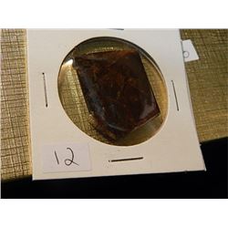 CANADIAN AMMOLITE GEMSTONE - 55CT - APPROX. 1.25 X 1" - GREAT COLOR FLASH
