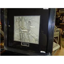 FRAMED PRINT - GHOST OF THE NORTH - GREAT GREY OWL - ROBERT BATEMAN -  GALLERY ESTIMATE - $375