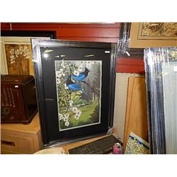 FRAMED PRINT - BLUE JAYS - DON-LI-LEGER - GALLERY ESTIMATE - $475