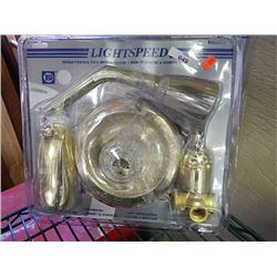 NEW TUB AND SHOWER FACET SET - BRASS