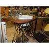 Image 1 : VINTAGE TREADLE SEWING BASE WITH SINK