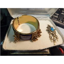BRACLET AND PENDANT (one stone missing)