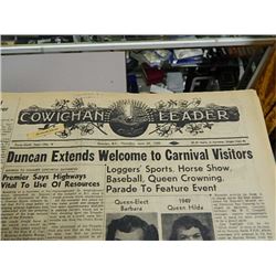 COWICHAN NEWS - ONE YEAR COLLECTION - 1950 - IN LARGE BOOK FORM