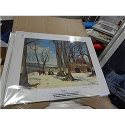 OPEN EDITION PRINT - EUGENE PENTZ - (PKG # 3) 2PC TTL - SUGARING OFF & HEATHER LODGE - CERTIFICATES 