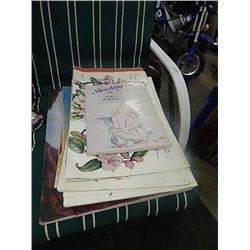 LOT OF BOOKS AND OIL PAINTINGS