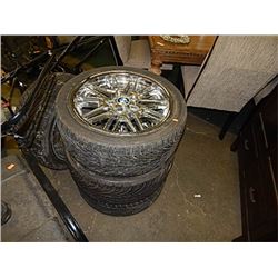MAGS FOR BMW - CHROME AND GOOD RUBBER - X 4