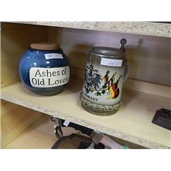 ASHES OF OLD LOVERS AND AUTHENTIC GERMAN BEER STEIN