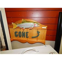 GONE FISHING 3D SIGN