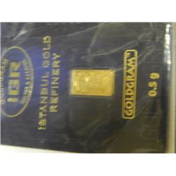 INVESTOR BAR - .999 SOLID GOLD - INCLUDES ASSAY CARD - CERTIFIED AND NUMBERED