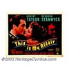 Image 1 : Barbara Stanwyck Half Sheet Lot Banjo on My Knee (20th Century Fox, 1936), This is My Affair (20th C