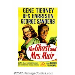 Ghost and Mrs. Muir (20th Century Fox, 1947). One Sheet (27" X 41").Gene Tierney and Rex Harrison fo