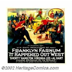 It Happened Out West (W.M. Smith Productions, 1923). Six Sheet (81" X 81"). Fine on Linen. Important