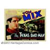 Image 1 : Texas Bad Man (Universal, 1932). Title Lobby Card (11" X 14"). Tom Mix, one of the greatest western.