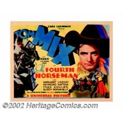 The Fourth Horseman (Universal, 1932). Title Lobby Card (11" X 14"). Tom Mix. Very Fine+. Important.