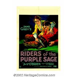 Riders of the Purple Sage (Fox, 1931). One Sheet (27" X 41"). George O'Brien made a smooth transitio