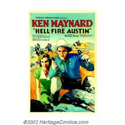 Hell-Fire Austin (Tiffany, 1932). One Sheet (27" X 41"). Ken Maynard was a trick rider in Buffalo Bi