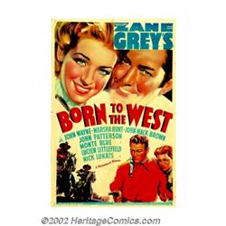 Born To the West (Paramount, 1937). One Sheet (27" X 41"). John Wayne was lent to Paramount to star.