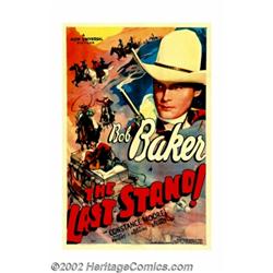 Last Stand, The (Universal, 1938). One Sheet (27" X 41"). Universal starred Bob Baker in a handful o