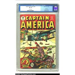Captain America Comics #36 (Timely, 1944) CGC VF- 7.5 Off-white pages. Overstreet denotes this Hitle